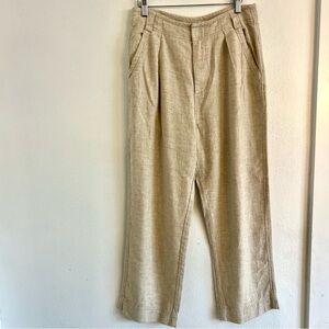 Free People Linen Blend Wide Leg Pants NWT Women’s 8